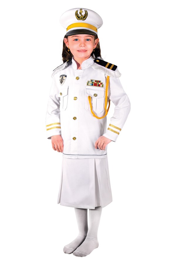 Kaptan Kız Çocuk Kostümü