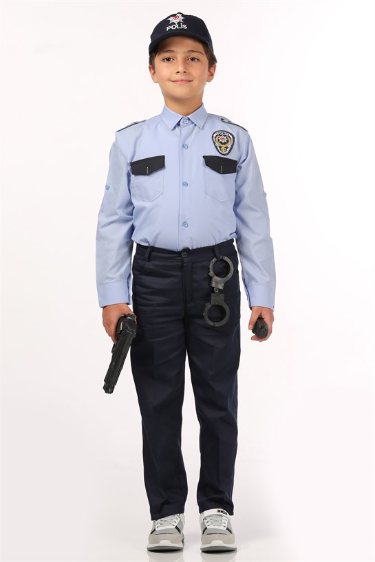 Çocuk Polis Kostümü Aksesuarlı Takım