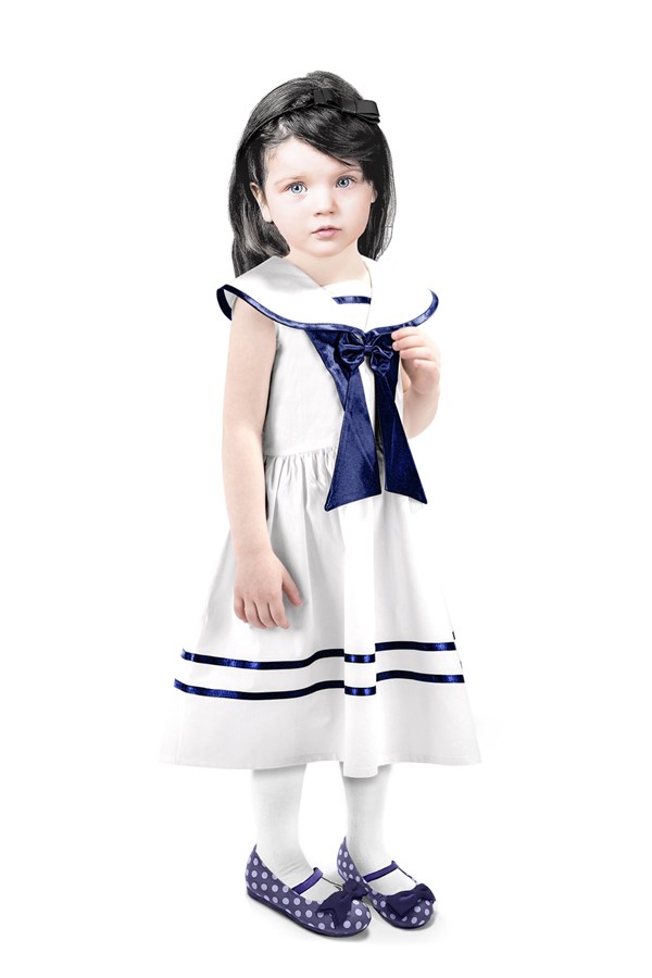 Denizci Kız Çocuk Elbise