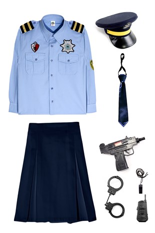 Polis Kız Çocuk Kostümü