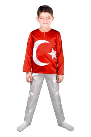 Türkiye Bayrağı Kostümü Çocuk Kıyafeti