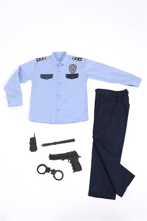 Çocuk Polis Kostümü Aksesuarlı Takım