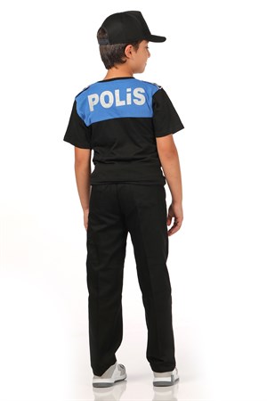 Çocuk Yunus Polis Takımı Yazlık Mavi Tşörtlü