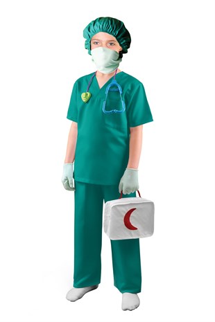Doktor Kostümü Ameliyat Cerrah Kıyafeti