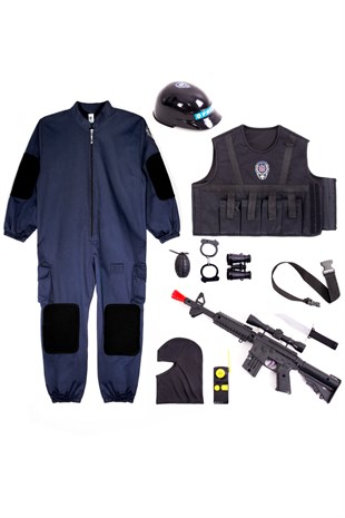 Polis Kostümü Çocuk Özel Harekat Kıyafeti
