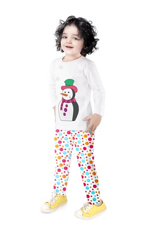 Uzun Kollu Pijama Baskılı Çocuk Kıyafeti