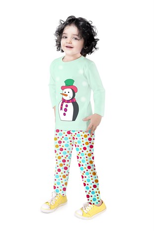 Uzun Kollu Pijama Baskılı Çocuk Kıyafeti